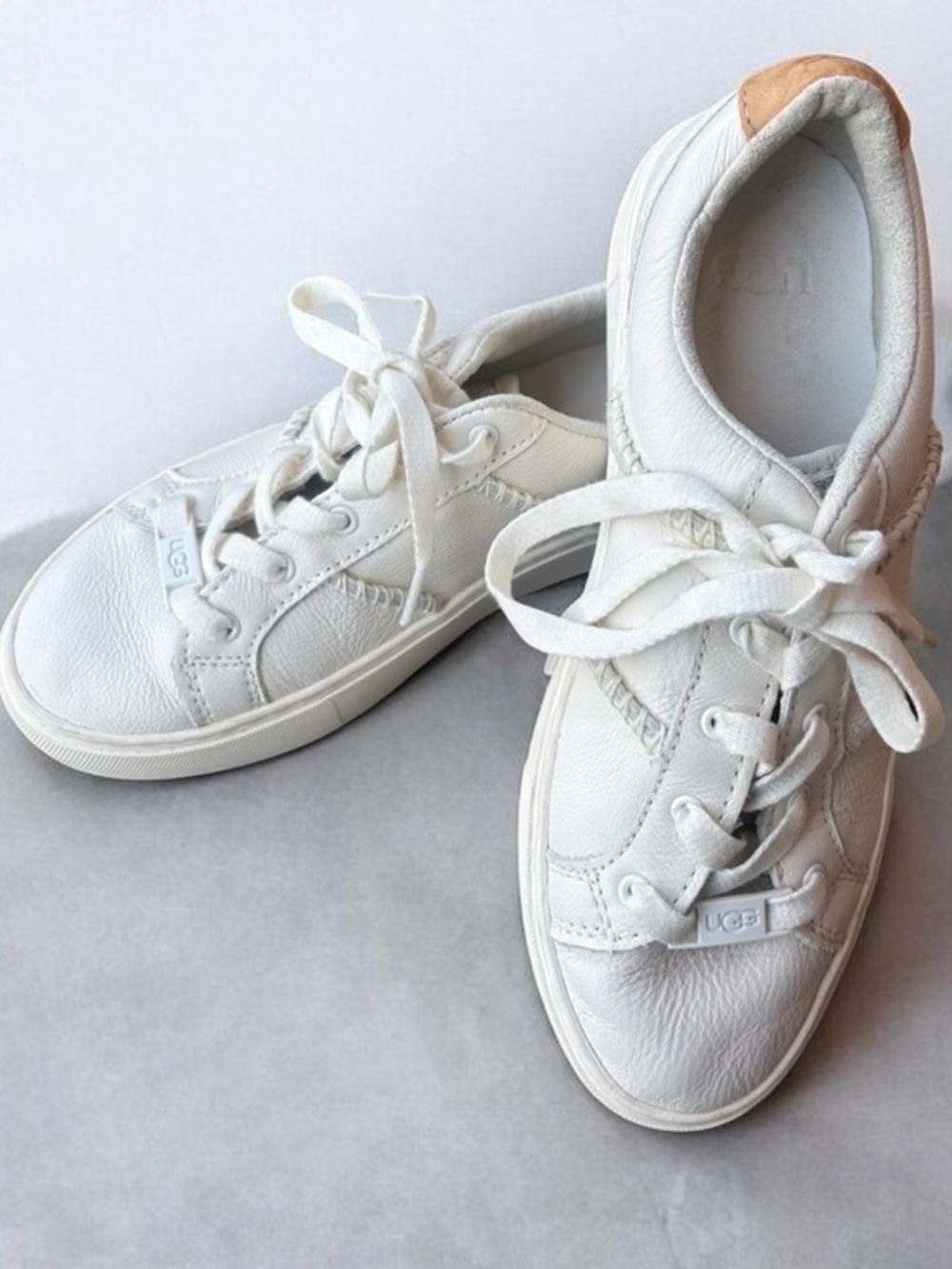 UGG | Dinale coconut milk platform sneakers size 6 leather casual everyday shoes